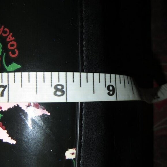 Coach Black Floral Leather Rowan Crossbody Boston Bag Satchel Crossbody with COA - Picture 13 of 13